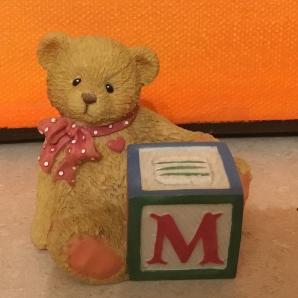 Cherished Teddies Bear with ABC “M” Block - Picture 2 of 8